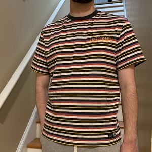 Striped Skateboard Welcome Shirt